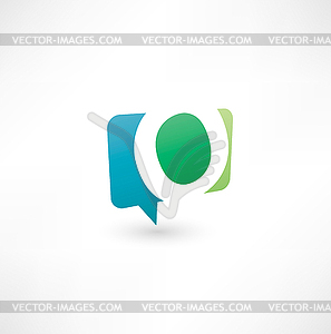 Abstract bubble icon based on letter - royalty-free vector image