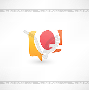 Abstract bubble icon based on letter Q - vector clipart