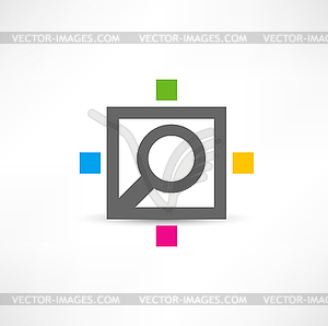 Magnifying glass. Search Icon - vector image