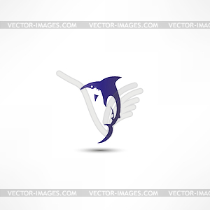 Shark icon - vector EPS clipart
