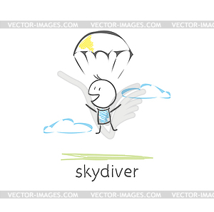 Skydiver - vector image