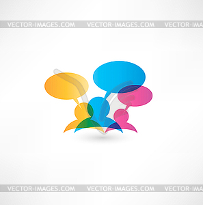 Talk concept speech bubbles - vector image