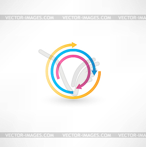 Abstract arrow icon - vector image