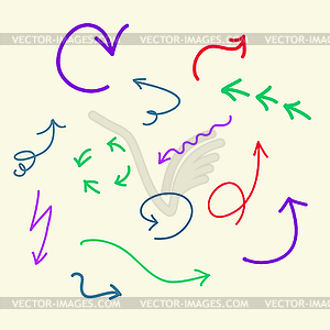 Doodle arrows - vector clipart