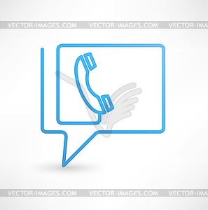 Call Us Bubbles icon - vector image