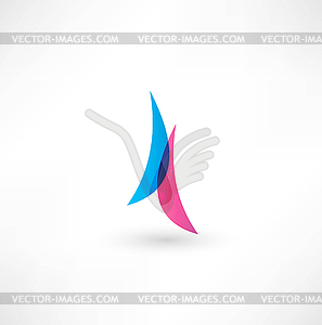 Business abstract icon - royalty-free vector clipart