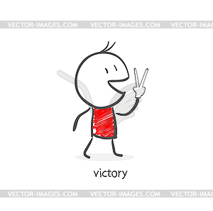 Victory - vector clipart
