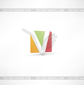 Abstract icon based on letter - vector clipart