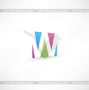 Abstract icon based on letter - stock vector clipart