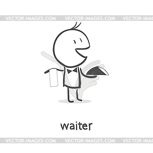 Waiter - vector clip art