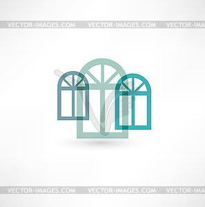 Window icon - stock vector clipart