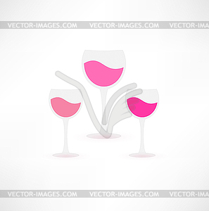 Wine glasses Icon - vector image