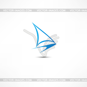 Yacht Icon - vector image