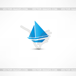 Sailing boat - vector image