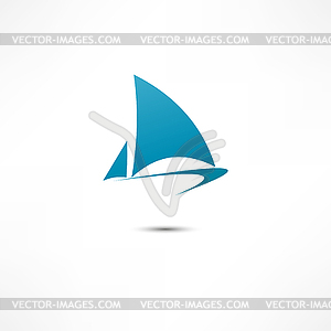 Sailing boat - vector EPS clipart