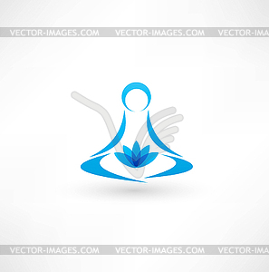 Yoga icon - vector clip art