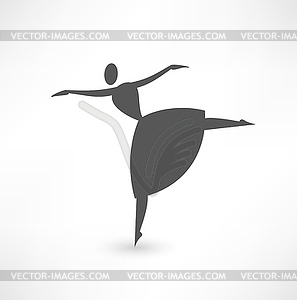 Ballerina symbol - vector image