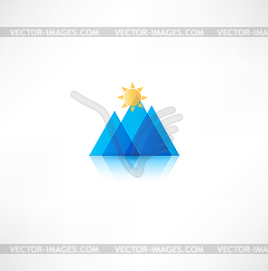 Mountain icon - vector image