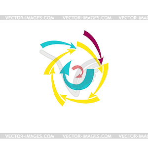 Business abstract icon - vector clip art