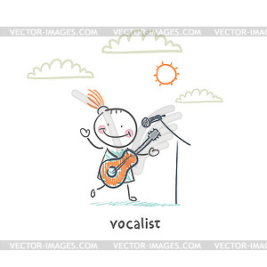 Cantatrice - vector clipart