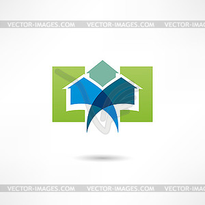 Real estate icon - vector clipart