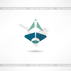 Airplane symbol - vector image