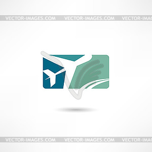 Airplane symbol - vector image