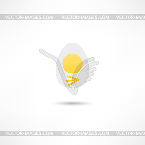 Scrambled eggs icon - vector clipart