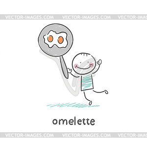 Omelette - vector clip art