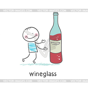 Glass of wine - vector clipart