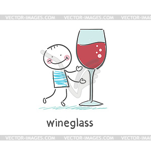 Glass of wine - vector image