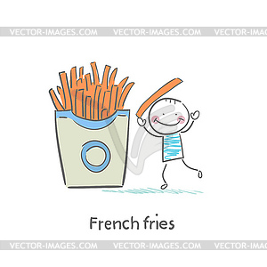 French fries - vector clip art