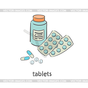 Medical pills - vector clipart