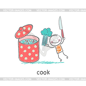 Cook - vector clipart / vector image