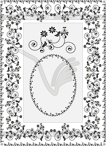 Decorative frame rug. Graphic.  - vector clipart