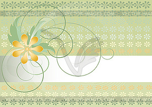 Light green background with flower - color vector clipart