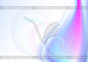 Transparent curves in red blue wavy background.  - vector clip art