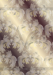 Delicate exotic flowers on shiny beige background - vector clip art