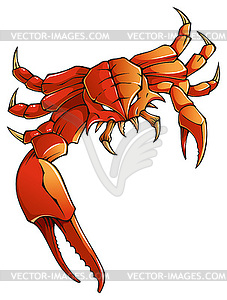 Monster crab - royalty-free vector clipart