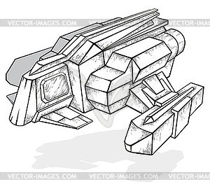 Космический корабль концепции - векторный эскиз
