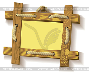 Wooden frame - vector image