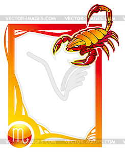 Zodiac frame series: Scorpio - vector clip art