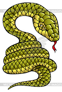 Snake, symbol of the year - vector clipart