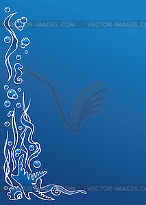 Underwater background - vector image