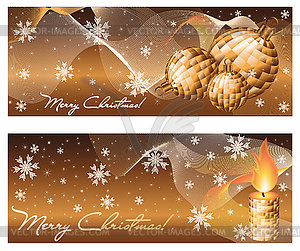 Set xmas winter banners  - vector image