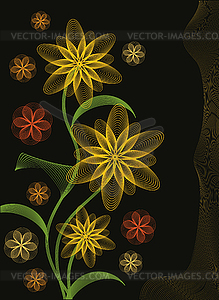 Осенние цветы - изображение в формате EPS