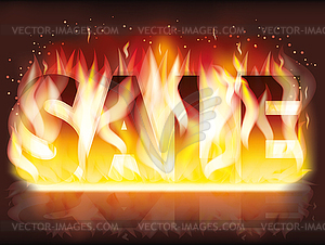 Fire sale banner - vector clipart