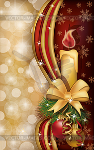 Merry Christmas greeting card  - vector clipart