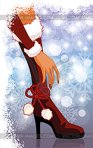 Winter time card - vector image