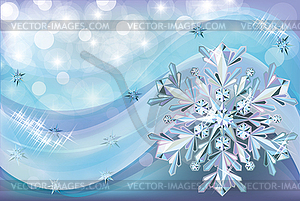 Christmas background with diamond snow, vector - vector clipart